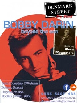 Tues 17th June – Bobby Darin Show – Potters Resort, Norfolk poster