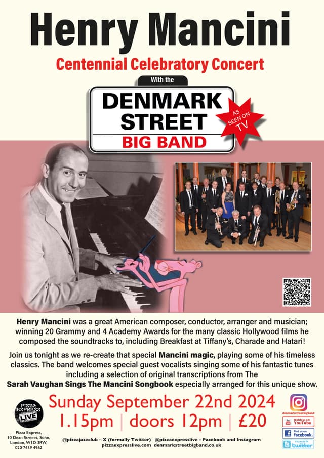 Henry Mancini Centennial Celebratory Concert Poster