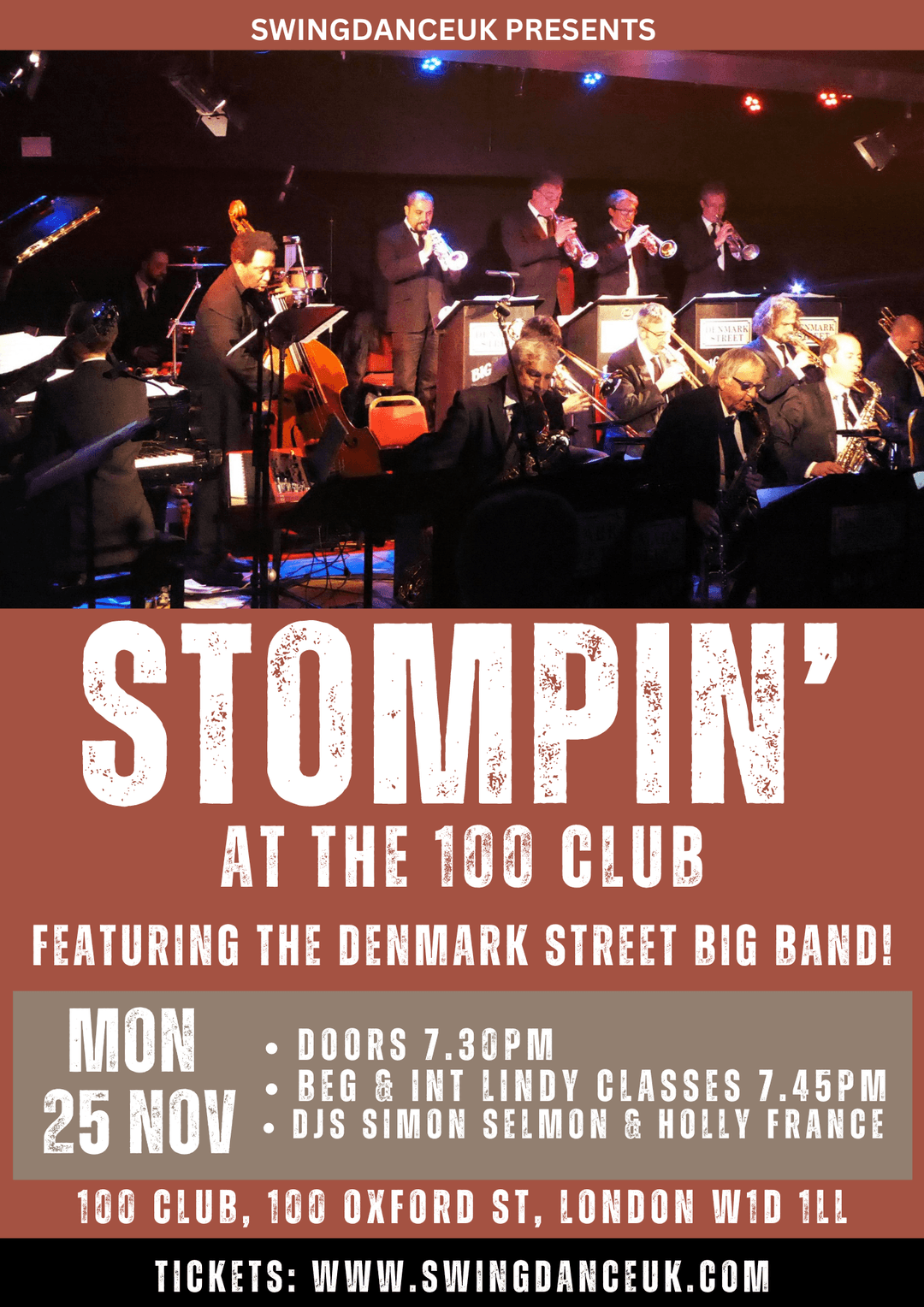 Stompin' at the 100 Club Poster