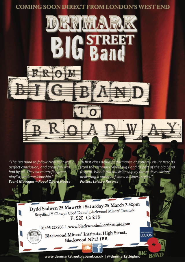 From Big Band to Broadway @ Blackwood Poster