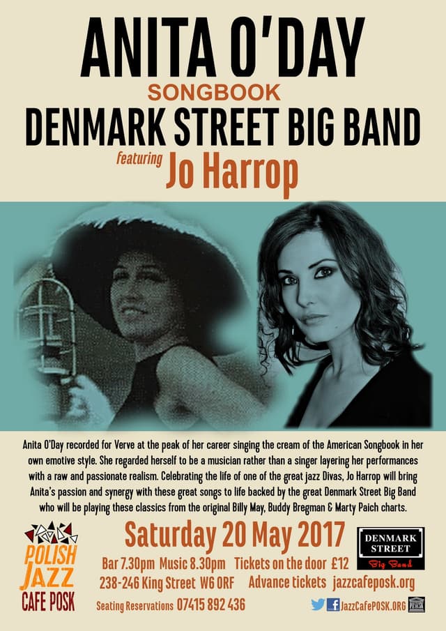 Anita O'Day Songbook ft. Jo Harrop Poster