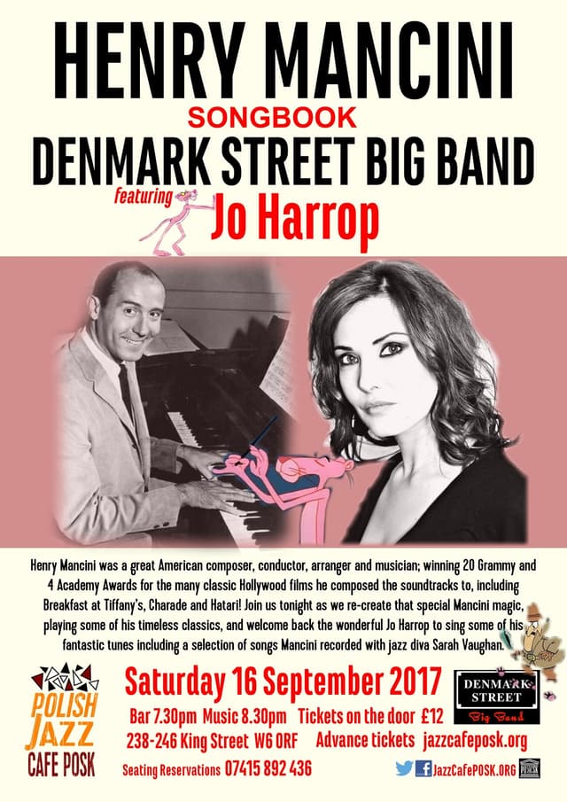Henry Mancini Songbook, ft. Jo Harrop Poster