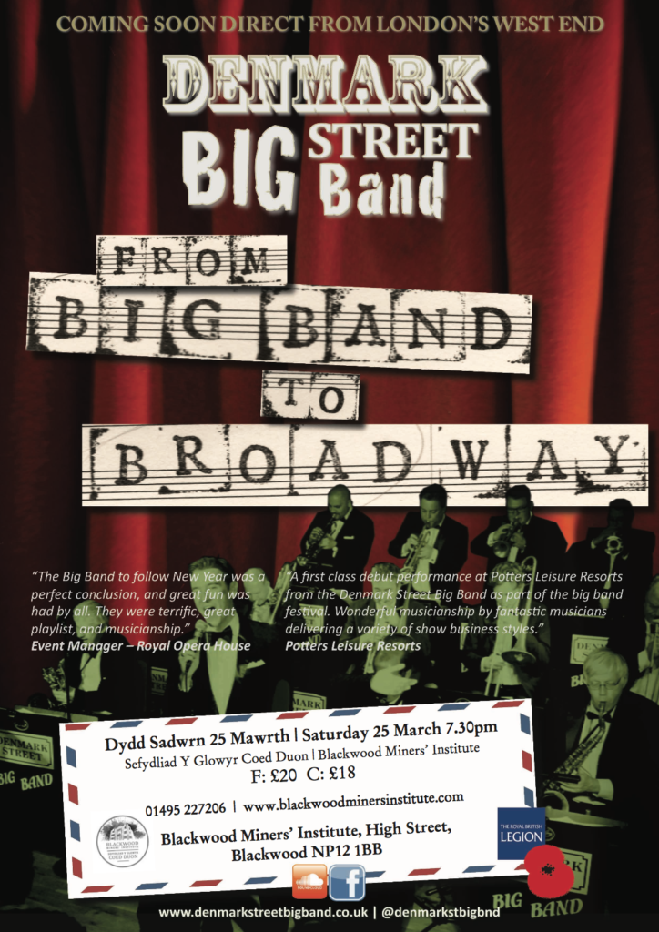 From Big Band to Broadway @ Blackwood poster