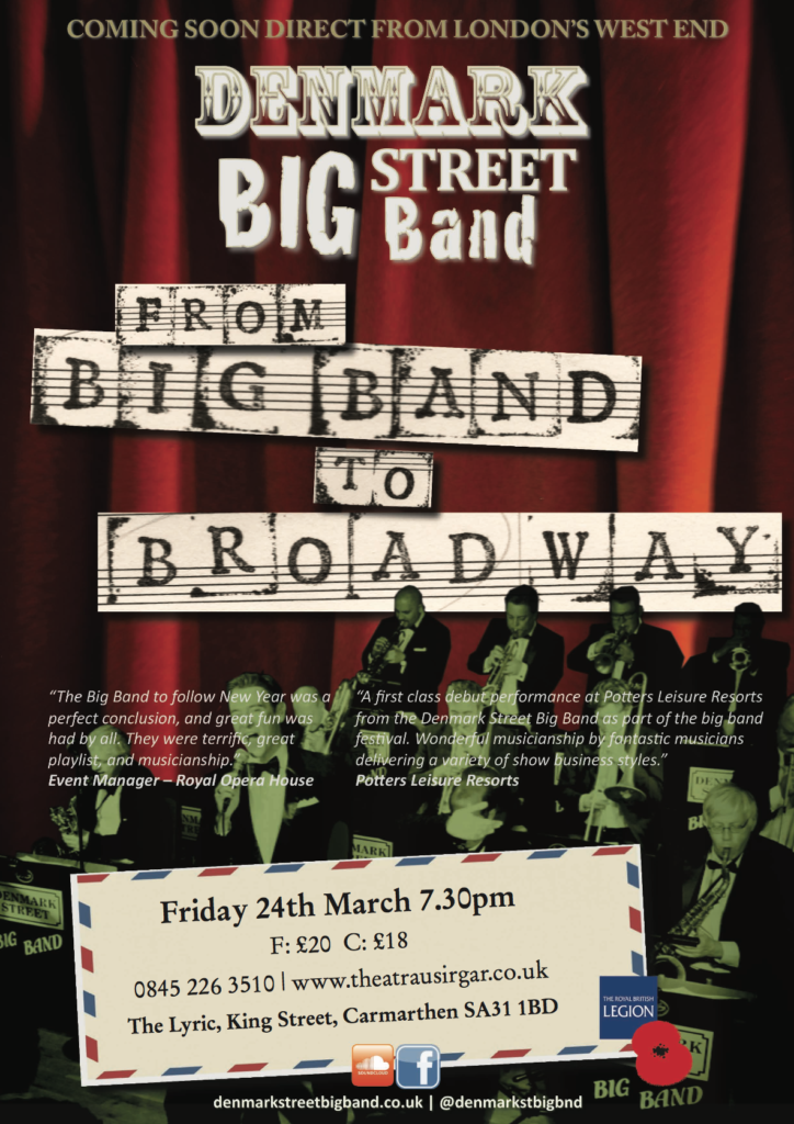 From Big Band to Broadway @ Carmarthen Poster